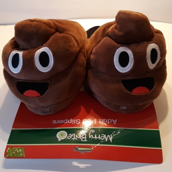 Adult Christmas 7-8 poo slippers - Picture 2 of 3